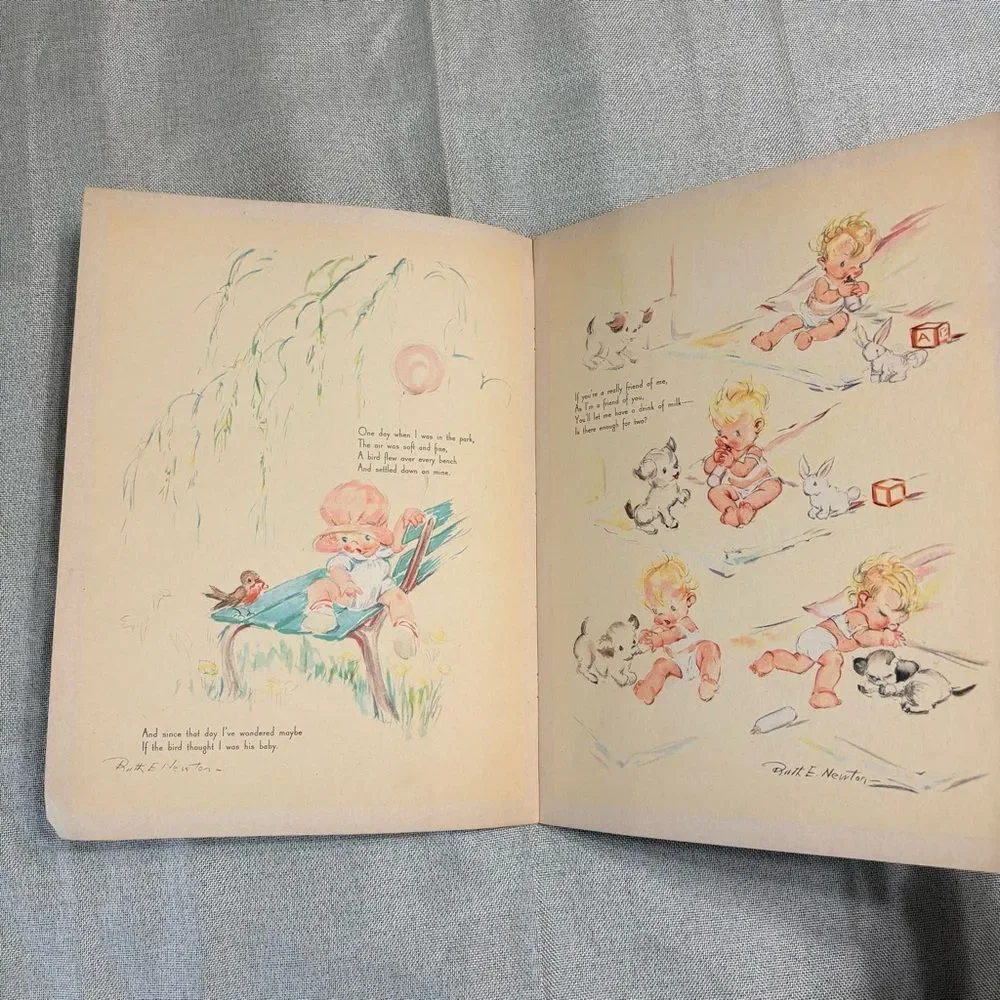 Vintage 1935 Sleep and Bubbles Picture Story Book Ruth Newton Whitman Publishing